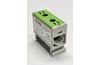 Universal Terminal Block Al/Cu UK50/1PE, 1P (2holes) 2.5-50mm² 145/160A 1000VAC/ 1500VDC, Hex5 4Nm 2.5..4mm²/ 12Nm 6..50mm², TS35, yegr