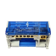 Terminal Block UK, Cu, 125A 500V, N 2x (25mm², 16mm², 5x 6mm²), TS35, mounting plate