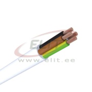 Flexible cable H03VV-F, 4G0.75mm² 300/300V -5..70°C, 100m/pck, white