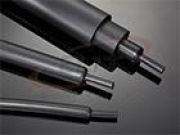 Heat Shrink Tubing HRTM, hot melt adhesive, 12/3mm, wall thick 1.4mm, polyolefin -55..110°C/ +120°C co-extrusion, UV resistant, L1.22m/pc, black