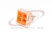 Push-in Connector WCT, 4x 0.75..2.5mm² 32A 400V, transparent/orange