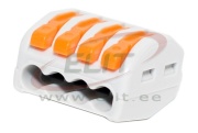 Splicing Connector WCT, w. levers, 4x 0.08..4mm² stranded/blank, 32A 400V
