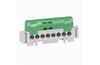 PE-Terminal Block, 1x 6..25mm² + 21x 1.5..16mm², 100A 400V, touch-proof, Legrand, green