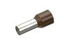 Wire-End Ferrule w. Collar Ce 250022 w, H25x22mm, 50pcs/pck, brown