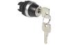 Selector Switch Osmoz, head| key (455) handle ^1-0·-2 (-45°-0-45°), ø22.5mm, IP66/69K IK05, black