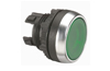 Push-button Osmoz, head| ill., ø22.5mm, metal bezel, IP66/69K IK05, Legrand, green