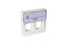 Adaptor Mosaic, 2x RJ45 Keystone connectors, 2M, white
