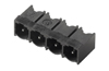 PCB Plug-In Connector SL 7.62HP/04/90G 3.2 SN BK BX, male header, closed side, THT solder connection, 7.62mm, 4P, 90°, solder pin 3.2mm, tinned, Weidmüller, black