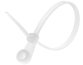 Cable Tie w. Screw Mount 150/3.6 NA, 18.2kg, Polyamide 6.6, -40..85°C, UL94 V-2, UL, Lloyd’s, 100pcs/pck, natural