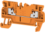 Feed-through Terminal Block A2C 1.5 OR, 1-tier, 1.5mm² 17.5A 500V, push-in, orange
