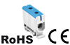 Universal Terminal Block Al/Cu UK50/1N, 1P (2holes) 2.5-50mm² 145/160A, Hex5 4Nm 2.5..4mm², 12Nm 6..50mm², TS35, MaxPRO, blue