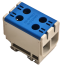 Tapping Terminal Block Al/Cu UK50/2N, 1P (4holes) 2.5-50mm² 290/320A 1000VAC/ 1500VDC, Hex5 4Nm 2.5..4mm² ^12Nm 6..50mm², TS35, blue