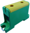 Universal Terminal Block Al/Cu UK95/1PE, 1P (2holes) 16-95mm² 220/245A 1000VAC/ 1500VDC, Hex6 12N 6..25mm²/ 22Nm 35..95mm², TS35/ panel mount, yegr