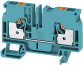 Feed-through Terminal A2C 6 BL, 6mm² 41A 800V, push-in clamp, blue