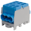 Main Terminal Block Al/Cu HLAK 35-1/4 M2, 2x 35/25mm²/ 4x 25/16mm², 160/125A 1000VAC/DC, 3.5/2.5Nm, TS35, blue