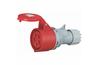 Mobile Industrial Socket, 3P+N+E 16A 415VAC, IP44, MaxPro, red