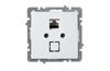 Socket Touran, mech.| RJ45 cat.5e, flush mount, white