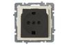 Socket Touran, mech.| 2P+E Schuko shuttered, cover, 16A 250VAC, flush mount, beige
