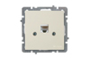 Socket Touran, mech.| RJ45 cat.5e, flush mount, beige