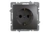 Socket Touran, mech.| 2P+E Schuko, 16A 250VAC, flush mount, anthracite