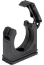 Conduit Clamp w. Cover RQS, D21.2mm, fixing ribs as strain relief, -40..120°C, polyamide PA6, HB (UL 94), IP68/69, black
