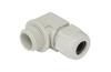 Cable Gland Syntec M16x1.5/90°, ø6.5..9.5mm, wrench 19mm, thread 8mm, -20..100°C, PA6, TPE, incl. O-ring, CE/UL/VDE, IP68, Agro, light grey