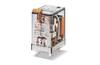 Relay 55.32, 2CO (2PDT) 10/20A 250/400VAC, cv 48VDC, mechanical indicator, PCB mount, TS35 sockets (94.P4/02/04/54/72/74/82/84.2/92.3/94.3), Finder