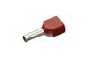 Twin Wire-End Ferrule w. Collar Ct 015012 w, 2x1.5x12mm, 500pcs/pck, red