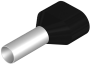 Twin Wire-End Ferrule w. Collar Ct 060014 w, 2x6x14mm, 100pcs/pck, black
