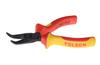 VDE Pliers, bent long-nose w. cutter, 160mm, 1000V