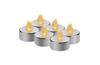 Pack of 6pcs Flameless LED Tealight Candles for Decoration with CR2032 batteries, IP20, silver, Emos