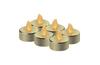 Pack of 6pcs Flameless LED Tealight Candles for Decoration with CR2032 batteries, IP20, gold, Emos