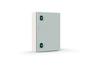 Mild Steel Wall-Mount Enclosure E COR, 600Wx600Hx300D, plain door, mounting plate, 2x gland plate 210x110, 2x lock w. ø3mm double bar key, C3M| epoxy resin layer, IP66 IK10, Nema4, grey