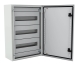 Chassies ECMI, 3x 26M, 600Wx600H, incl. frame, front panel w. modular slots, zincpassivated TS35, mounting accessories, C3M| epoxy resin layer, grey