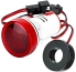 Ammeter, Vmeter XB7 Monolithic, ø22.5mm, 1.8A..100AAC, 20..500VAC, IP65, red