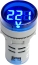 Vmeter XB7 Monolithic, ø22.5mm, 4..100VDC, IP65, blue