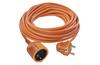 Extension Cord 15m with plug, socket 1x 2P+E Schuko 16A 250V, cable H05VV-F3G 1,5 mm2, orange, Emos