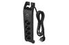 Multi-Plug Extension Cord P54222, 4x 2P+E Schuko 3680W 16A 250VAC, switch, 1.7kV surge protection 1800J, coaxial cable protection, 2m cable H05VV-F 3G 1,5 mm2, IP44, black, Emos